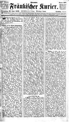 Fränkischer Kurier Samstag 13. September 1873