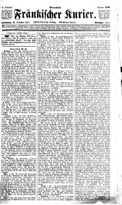 Fränkischer Kurier Montag 6. Oktober 1873