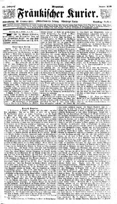 Fränkischer Kurier Samstag 11. Oktober 1873