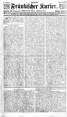 Fränkischer Kurier Montag 20. Oktober 1873