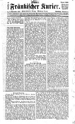 Fränkischer Kurier Samstag 1. November 1873