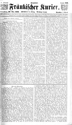 Fränkischer Kurier Sonntag 30. November 1873