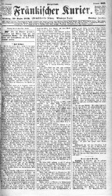 Fränkischer Kurier Montag 29. Dezember 1873