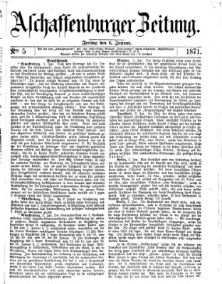 Aschaffenburger Zeitung Freitag 6. Januar 1871