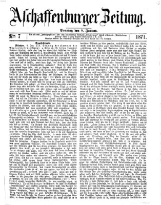 Aschaffenburger Zeitung Sonntag 8. Januar 1871