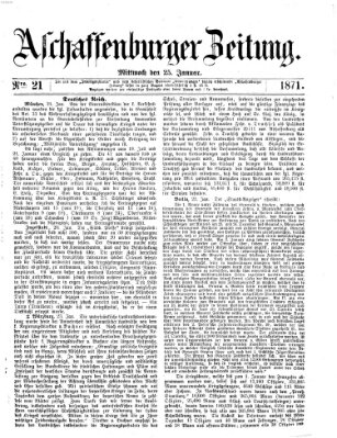 Aschaffenburger Zeitung Mittwoch 25. Januar 1871