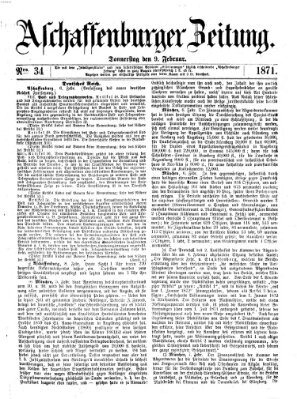 Aschaffenburger Zeitung Donnerstag 9. Februar 1871