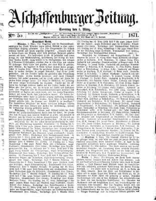 Aschaffenburger Zeitung Sonntag 5. März 1871