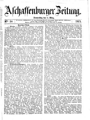 Aschaffenburger Zeitung Donnerstag 9. März 1871