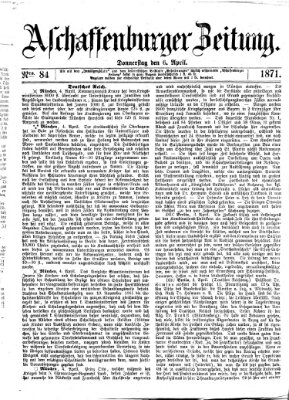 Aschaffenburger Zeitung Donnerstag 6. April 1871