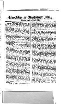 Aschaffenburger Zeitung Montag 24. April 1871