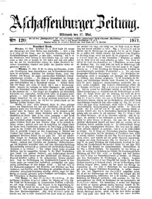 Aschaffenburger Zeitung Mittwoch 17. Mai 1871