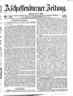 Aschaffenburger Zeitung Freitag 19. Mai 1871