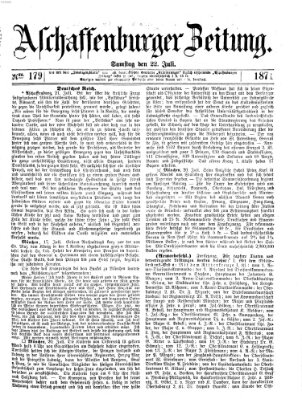 Aschaffenburger Zeitung Samstag 22. Juli 1871