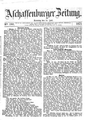 Aschaffenburger Zeitung Sonntag 23. Juli 1871