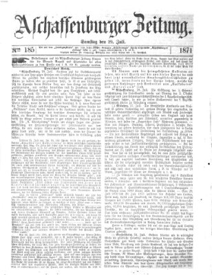 Aschaffenburger Zeitung Samstag 29. Juli 1871