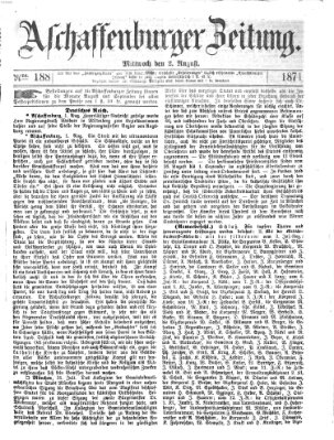 Aschaffenburger Zeitung Mittwoch 2. August 1871