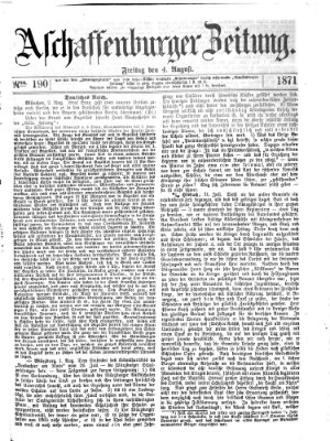 Aschaffenburger Zeitung Freitag 4. August 1871