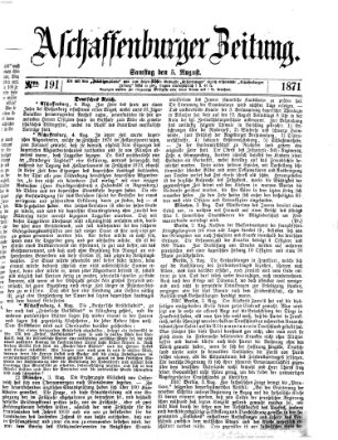 Aschaffenburger Zeitung Samstag 5. August 1871