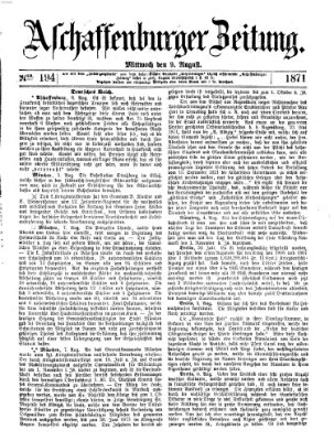 Aschaffenburger Zeitung Mittwoch 9. August 1871