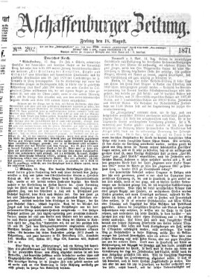 Aschaffenburger Zeitung Freitag 18. August 1871