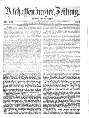 Aschaffenburger Zeitung Mittwoch 23. August 1871