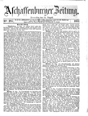 Aschaffenburger Zeitung Donnerstag 24. August 1871