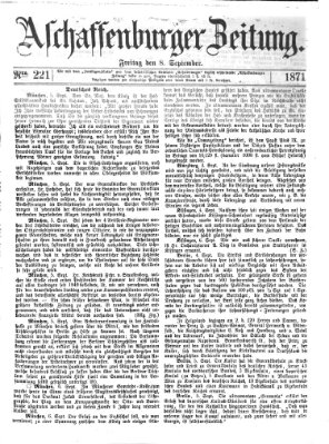 Aschaffenburger Zeitung Freitag 8. September 1871