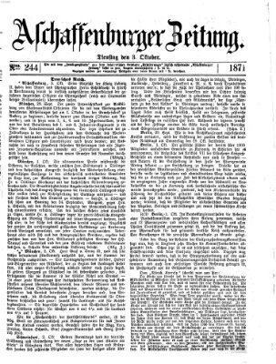 Aschaffenburger Zeitung Dienstag 3. Oktober 1871