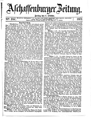 Aschaffenburger Zeitung Freitag 6. Oktober 1871