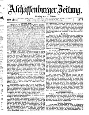 Aschaffenburger Zeitung Samstag 14. Oktober 1871