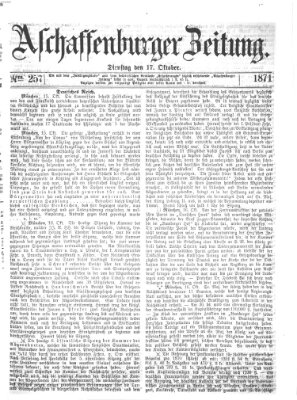 Aschaffenburger Zeitung Dienstag 17. Oktober 1871