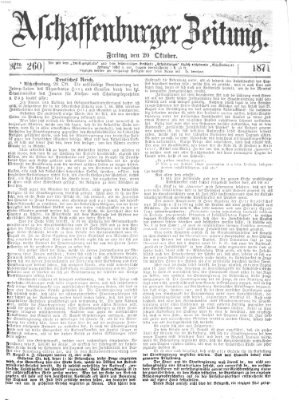 Aschaffenburger Zeitung Freitag 20. Oktober 1871