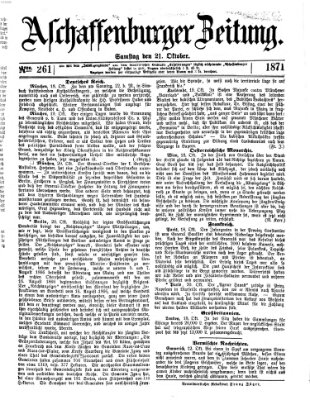 Aschaffenburger Zeitung Samstag 21. Oktober 1871