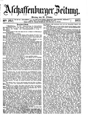 Aschaffenburger Zeitung Montag 23. Oktober 1871