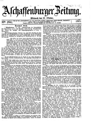 Aschaffenburger Zeitung Mittwoch 25. Oktober 1871