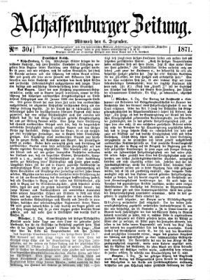 Aschaffenburger Zeitung Mittwoch 6. Dezember 1871