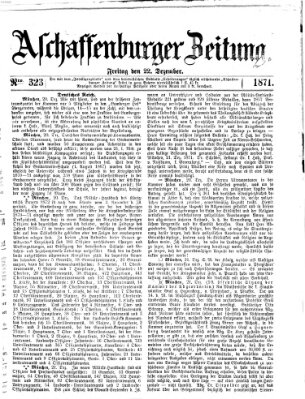 Aschaffenburger Zeitung Freitag 22. Dezember 1871