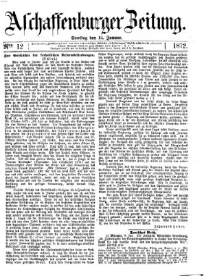 Aschaffenburger Zeitung Samstag 13. Januar 1872