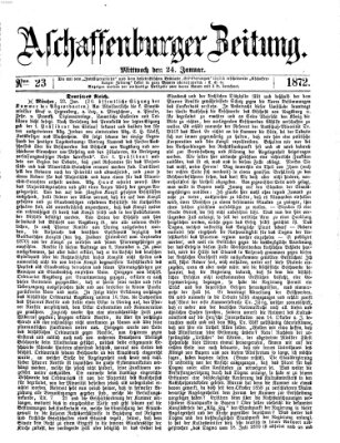 Aschaffenburger Zeitung Mittwoch 24. Januar 1872