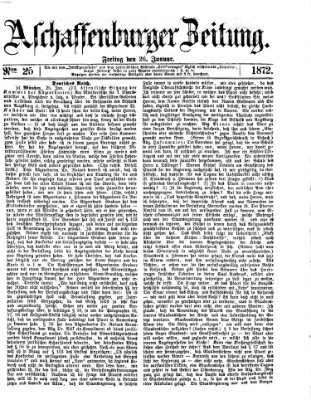 Aschaffenburger Zeitung Freitag 26. Januar 1872