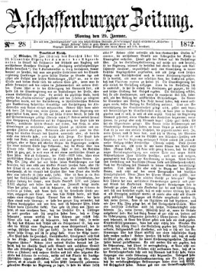 Aschaffenburger Zeitung Montag 29. Januar 1872