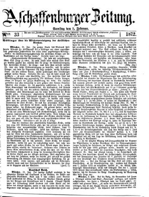 Aschaffenburger Zeitung Samstag 3. Februar 1872