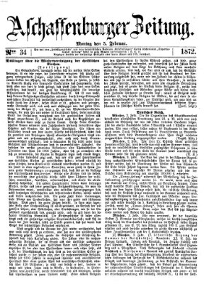 Aschaffenburger Zeitung Montag 5. Februar 1872