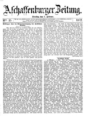 Aschaffenburger Zeitung Dienstag 6. Februar 1872