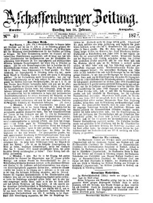 Aschaffenburger Zeitung Samstag 10. Februar 1872