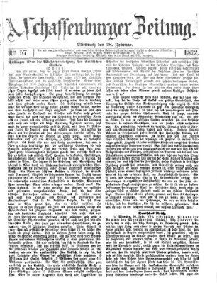 Aschaffenburger Zeitung Mittwoch 28. Februar 1872