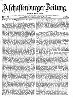 Aschaffenburger Zeitung Mittwoch 6. März 1872