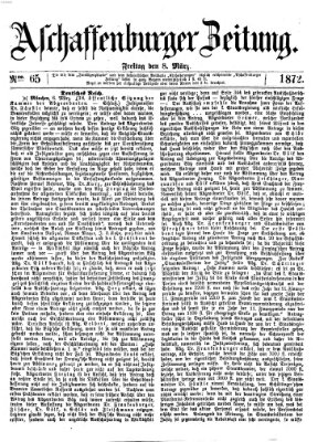 Aschaffenburger Zeitung Freitag 8. März 1872