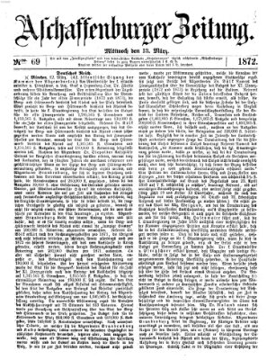 Aschaffenburger Zeitung Mittwoch 13. März 1872